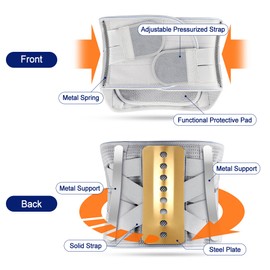 Breathable Lower Back Support Belt for Men Women Adjustable Lumbar Support Strap Back Brace for Work Office Sport