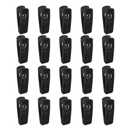 Nicear 20 Pack Non-Slip Velvet Hanger Clips Flocked Clothes Clips for Slim Hangers Strong Grip Towel Coat Pants Skirt Organizer Black