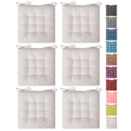 SQUARE MOON 6 Pack Seat Cushion, Comfort Chair Pads for Indoor & Outdoor Dining & Office Chairs
