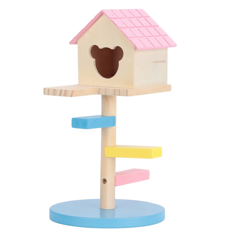 Hamster Loft Toy Wooden Durable Odorless Hamster House Climbing Ladders