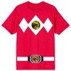 Power Rangers Red Ranger Men's Red Crew Neck Short Sleeve