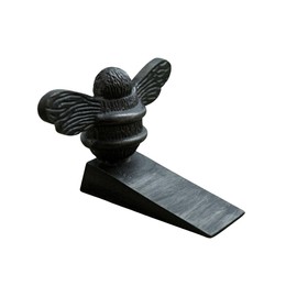 Bee Door Stop Wedge | Brass Bee Door Stop Holder | Heavy Solid Iron Ornament | Bumble Bee Gift Ideas by Brass bee