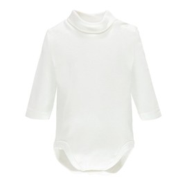 Ellepi Long Sleeve Warm Cotton High Neck Bodysuit Girls Boys Months White Cream Red Blue Grey Black Light Blue, White Blue Grey