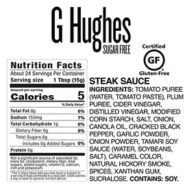 G Hughes Sugar Free Steak Sauce 13 oz (3 Pack)