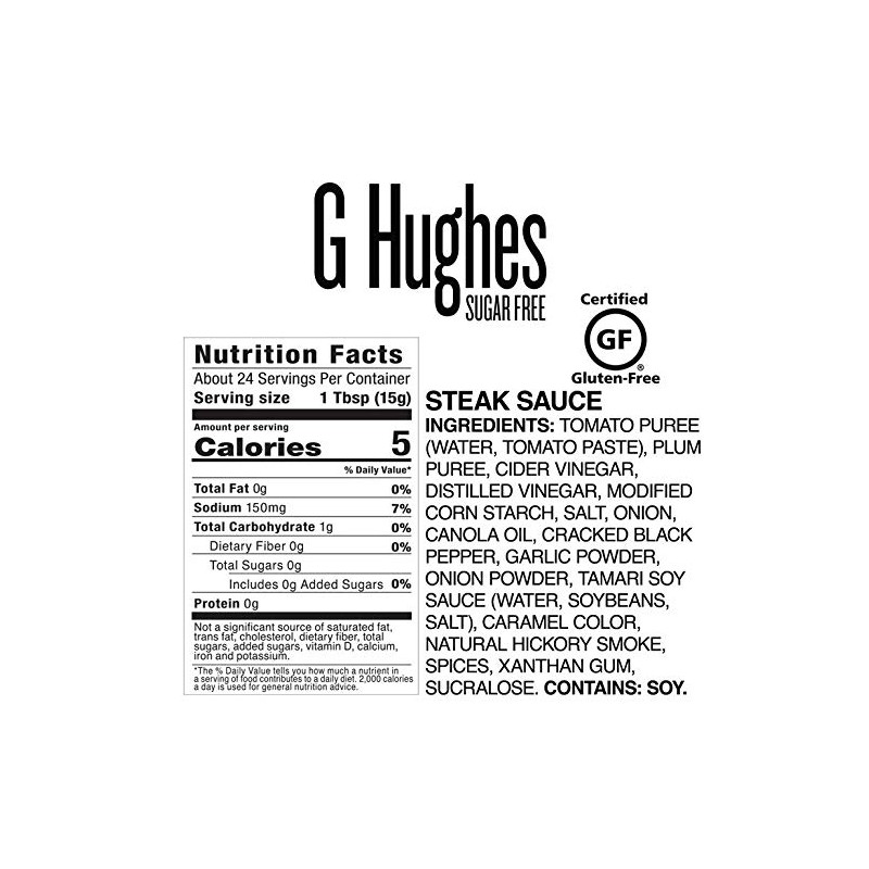 G Hughes Sugar Free Steak Sauce 13 oz (3 Pack)