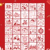 6Inch Large Christmas Stencils,30Pcs Reusable Plastic Christmas Tree Snowman Drawing