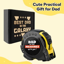 Practical Gifts for Dad from Son Daughter Kid, Tool Gifts for Daddy Fathers Day Birthday Stepfather Papa Tape Measure Black