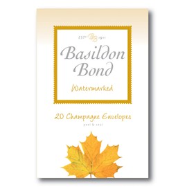 Basildon Bond Luxury Peel and Seal Envelopes 20 Pack for Duke Writing Pad - Champagne, Size 95 x 143mm