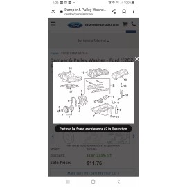 Ford 97-03 FORD E-150 250 2005-08 F-150 4.2 Damper Balancer Pulley Washer E2DZ-6378-A