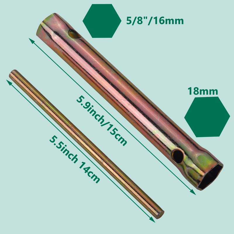 18MM Motorcycle Ignition Spark Plug Spanner Wrench Socket Tool -16-18mm(5/8-45/64'')