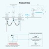gotonovo 3 Hole Widespread Bathroom Sink Faucet Double Cross Handle