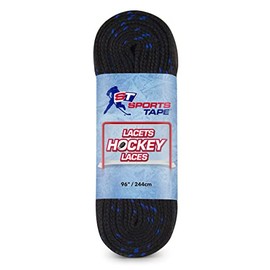 SportsTape Unisex Hockey Skate Laces (Black, 108 ")