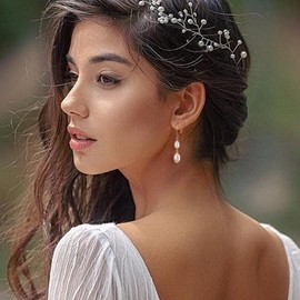 14K Gold Pearl Dangle Earrings for Women 925 Sterling Silver Double Pearl Drop Earrings HypoallergenicLeverback Baroque Irregular Pearls Earring