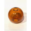 Globe New: Old Stock Hand Blown 3" Diameter Amber Glass