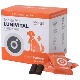 Booster Pet Lumi Vital (Eye + Liver) Dog Nutrition 300g (60 pieces for 2 months), 1 box, tear improvement eye health, 60 tablets / 부스터펫 루미바이탈 (눈+간) 강아지 영양제 300g (60개 2달분), 1박스, 눈물개선눈건강, 60정