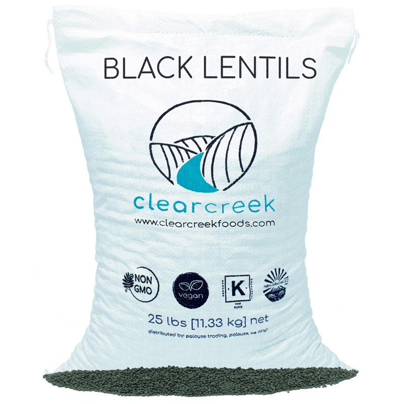 Black Lentils | Caviar or Beluga Lentils | 25 lbs