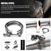 EVTSCAN 3-Inch Universal Stainless Steel V-Band Clamp, with T-Bolt, Leak-Proof