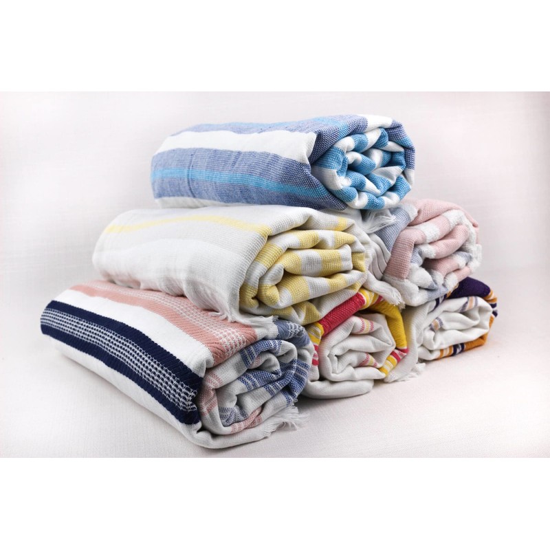 Taka Fabrics Peshtamel Loincloth Towel Pack of 2, 100% Turkish