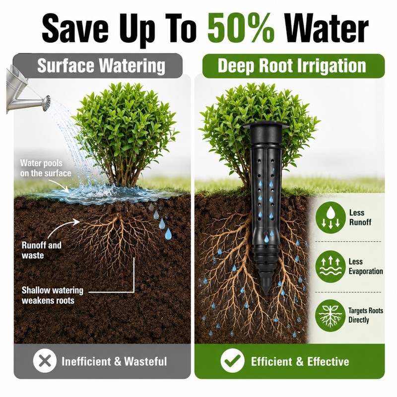 6 Pack Tree Watering Stakes Deep Root Irrigation Spike, 8