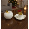 WJINNG Ceramic Match Holder With Striker - Decorative Matches Holder
