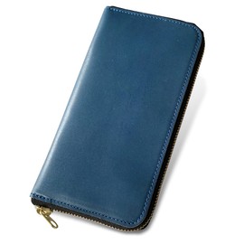 PAIDiA P088 Men's Bifold Wallet, Long Wallet, Popular Round Wallet, Genuine Leather, Brand, Coin Purse, Card Zipper, Made in Japan, Fashionable, Made in Japan, Tochigi Leather, Round Zipper, Round