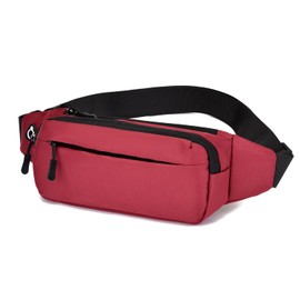Bumbags Waist Fanny Packs for Men Women Fashion Bum Bag with Adjustable Belt for Sport Running Hiking Jogging Travel Cycling Walking Dog Boys Ladies (red)