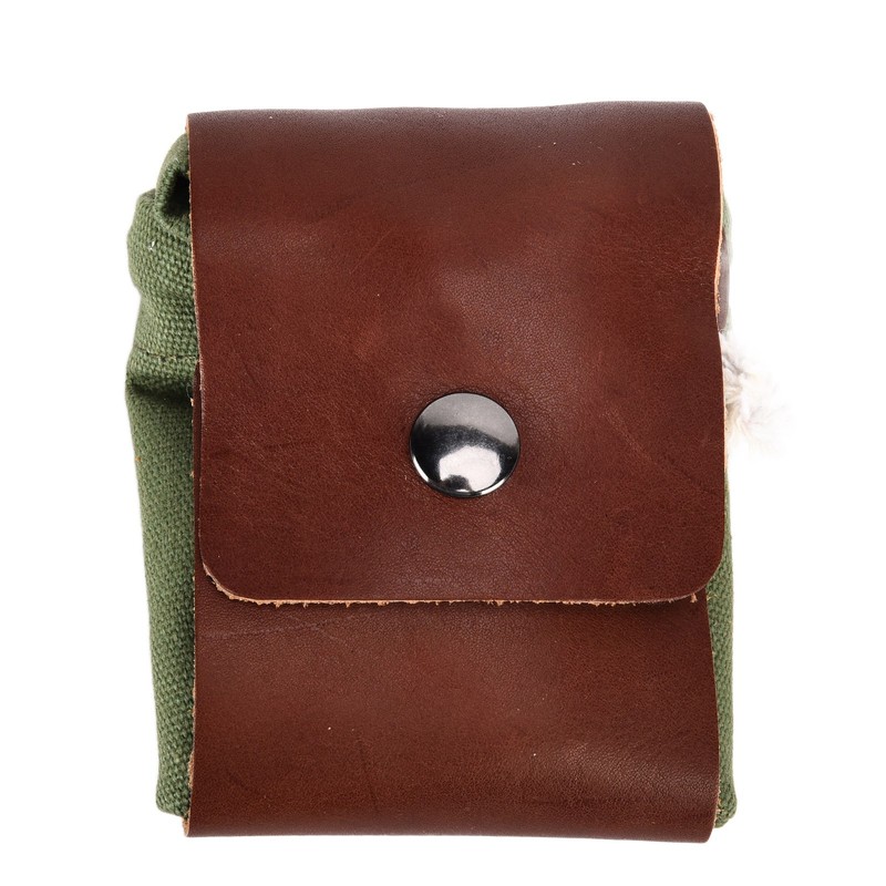 Leather Canvas Foraging Pouch Belt Fruit Picking Bag for Camping