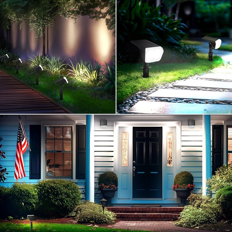 Consciot Solar Spot Lights Outdoor Waterproof, 24 LED Dusk-to-Dawn Solar