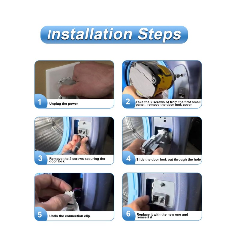 SDRZJX Upgrade Washer Door Lock Compatible with GE Washing Machine