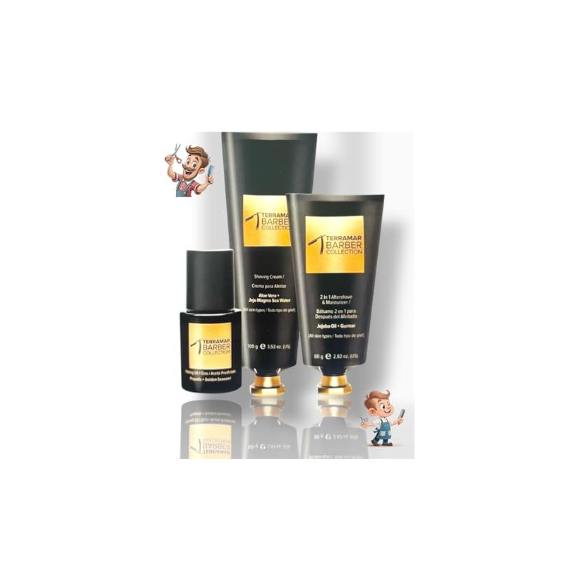 Terramar Barber Collection - Kit Profesional de Afeitado y Cuidado