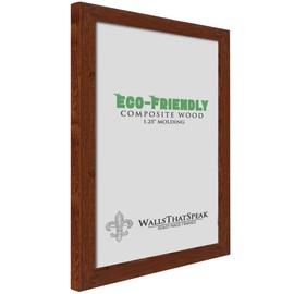 wallsthatspeak 5x29 Dark Walnut Rustic Pine Picture Frame for Puzzles Posters Photos or Artwork