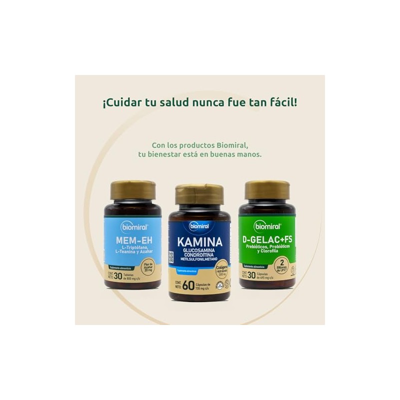 Biomiral Gelac Suplementos Alimenticios Probióticos Prebióticos Clorofila Fibra Lactobacilos Cápsulas