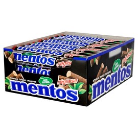 Mentos Licorice Mint Chewy Dragees 1.32-Ounce Rolls (Pack of 40)