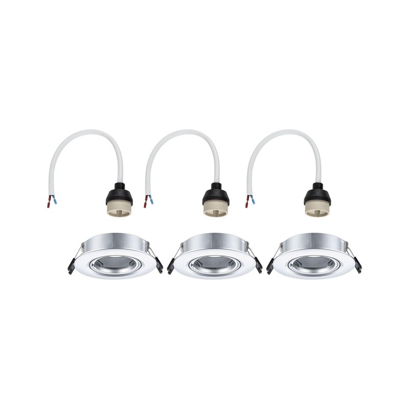 Paulmann 92110 Recessed Light Set of 3 Swivelling Round 90