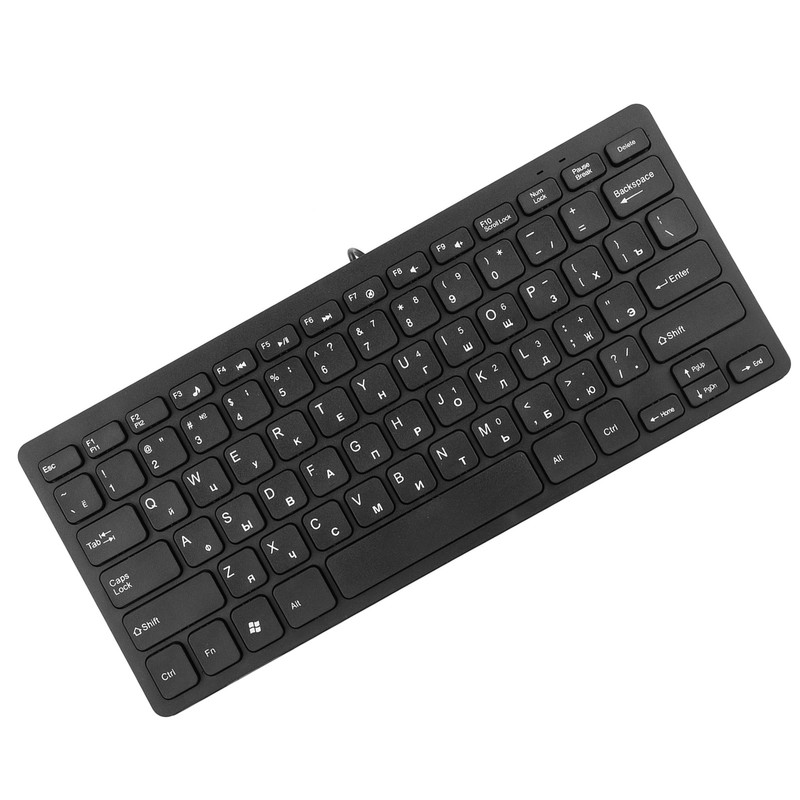 Keyboard 78 Key Mute Ultra Thin Wired Mini USB Interface