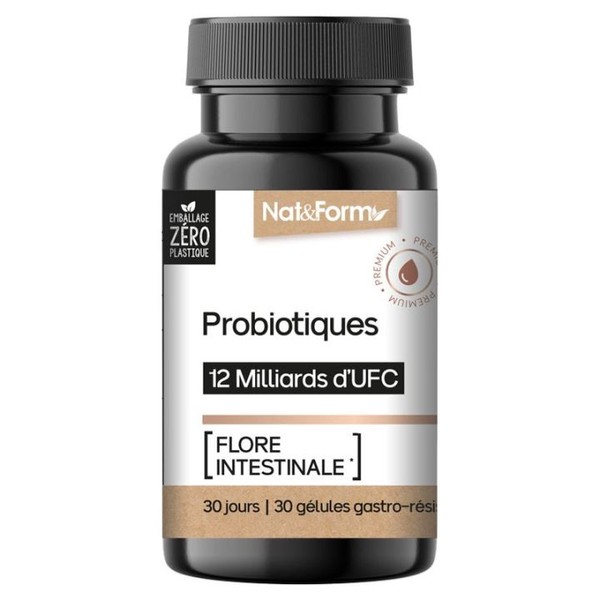 Nat & Form Nutraceutique Probiotiques Flore Intestinale 30 gélules