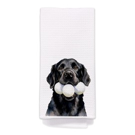 BitKan Funny Golf Black Labrador Retriever Kitchen Towels, Black Lab Gifts Hand Towels for Bathroom Kitchen, Gifts for Golfers Dog Lovers Decorative Dish Tea Towel Dishcloth, 16x24 Inch-626