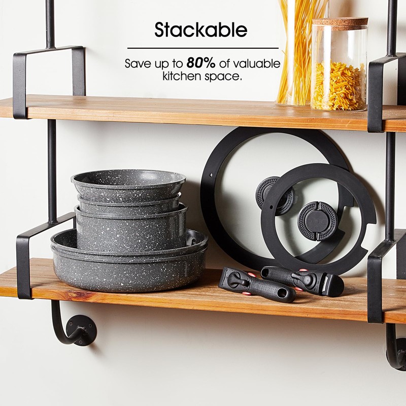 ROSSETTO 7pcs Pots and Pans Set Non Stick from France,