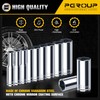 pgroup 1/4" Drive Deep Socket Set, 11PCS Metric Size Socket