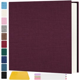 Zesthouse Large 18In Photo Album Self Adhesive 60 Pages, Scrapbook Albums with Sticky Page Holds 10x12 & 8x10 & 5X7 & 4x6 Pictures, DIY Photo Book Ideal Gift for Family Wedding Baby