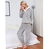 HEEKPEK Fuzzy Pajamas Set for Women Winter Warm Fluffy Loungewear