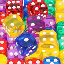 100 Pieces 0.5inch Cube Dice Plastic Beads NO Hole 6 Sided Acrylic Dice Charms for Earring Necklace Keychain Jewelry Making Board Game Casino Party Party Decor (Black)