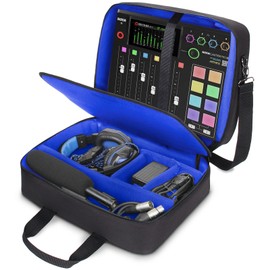 RODECaster USA GEAR RODECaster Pro Case - Hold Podcaster, Mixer, Microphones, More (Blue)