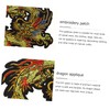 LIFKOME 2Pcs Unique Dragon Embroidery Patches Iron Appliques for Clothing
