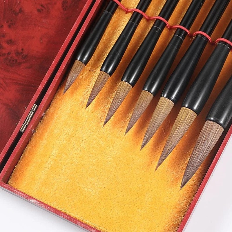 CENPEK 7 Pack Chinese Calligraphy Brush Set Writing Drawing Ink