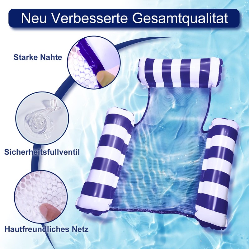 Pool Seat Floating Hammock, Water Hammock Toys Air Mattress Pool