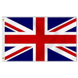 Large British Flag,3x5 FT UK 75D Outdoor Banner,Decor for Garden Yard Car Truck with Brass Grommet