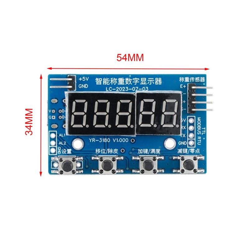 Digital Load Cell Module,24-bit Weighing Instrument TTL Serial Modbus With