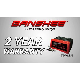 Banshee 12 Volt Lead Acid Car Battery Charger - Fast & Trickle Charging