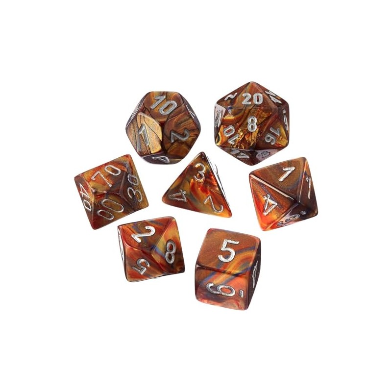 chx 20493 - set 7 dadi poliedrici mini - lustrous